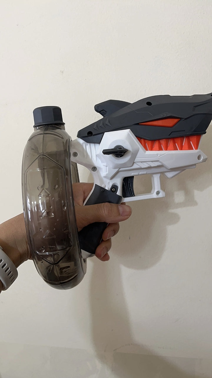 電動水鉄砲 バッテリー式・サメデザイン・全自動連続発射機能・夏の水遊び用・青 追加イメージ10