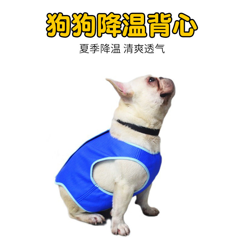 ペット用クーリングベスト 通気性アイスシルク素材・Lサイズ・Mサイズ・Sサイズ・夏の散歩用 追加イメージ4