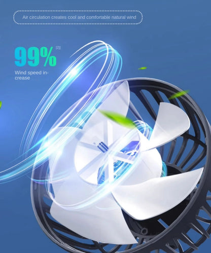車用冷却ファン USB充電式・3段階風量調整・360度回転・夏の車内用 追加イメージ11