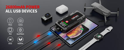 ジャンプスターター 26800mAh・7000Aピーク電流・UL認証・12V車両対応・バイクやSUVのエンジン始動用 追加イメージ8