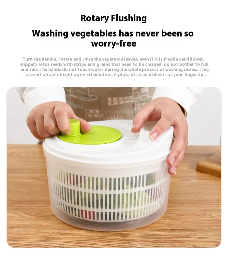 手動野菜脱水器 プラスチック製・手動クランク式・エコフレンドリー・キッチン用 追加イメージ12