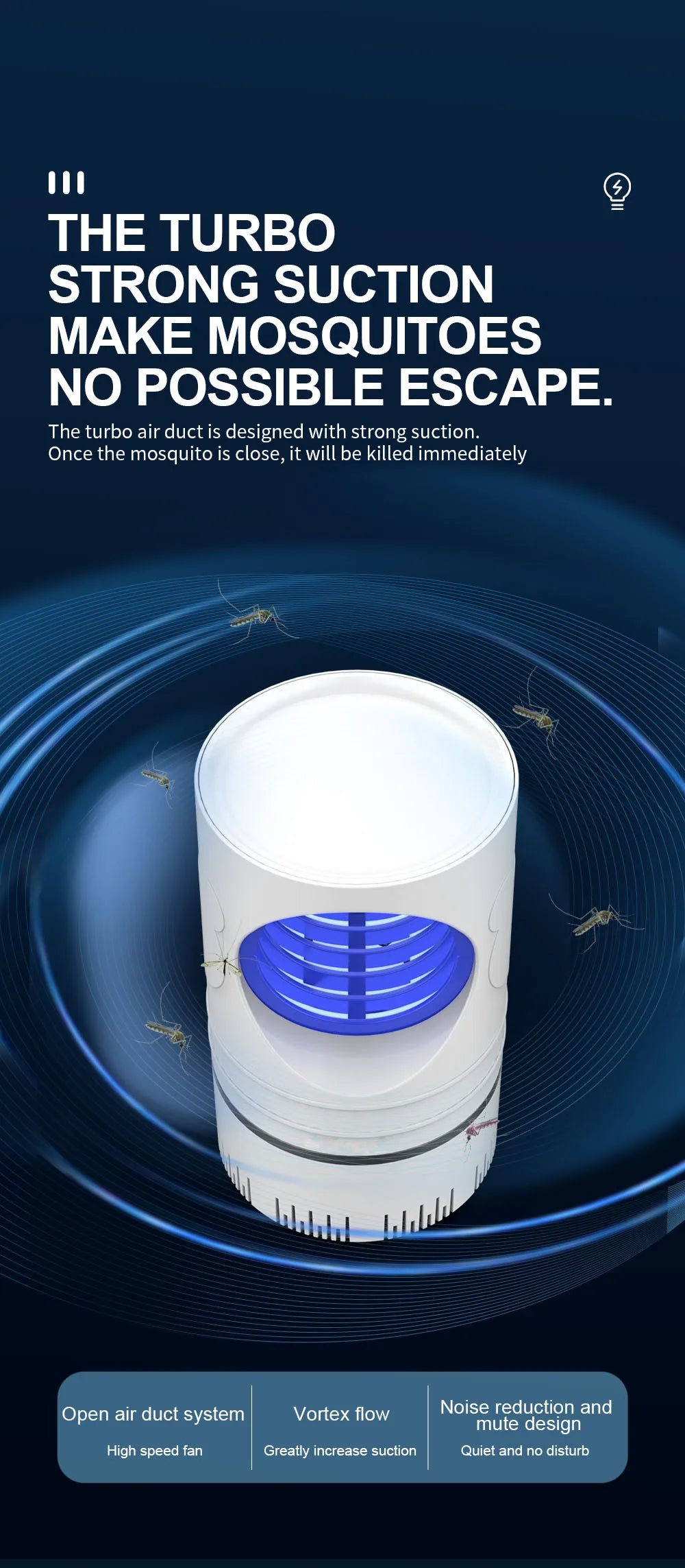 電気蚊取り器 368nm紫外線ライト・USB充電式・1個・強力吸引・蚊を捕獲・寝室・オフィス用 追加イメージ14