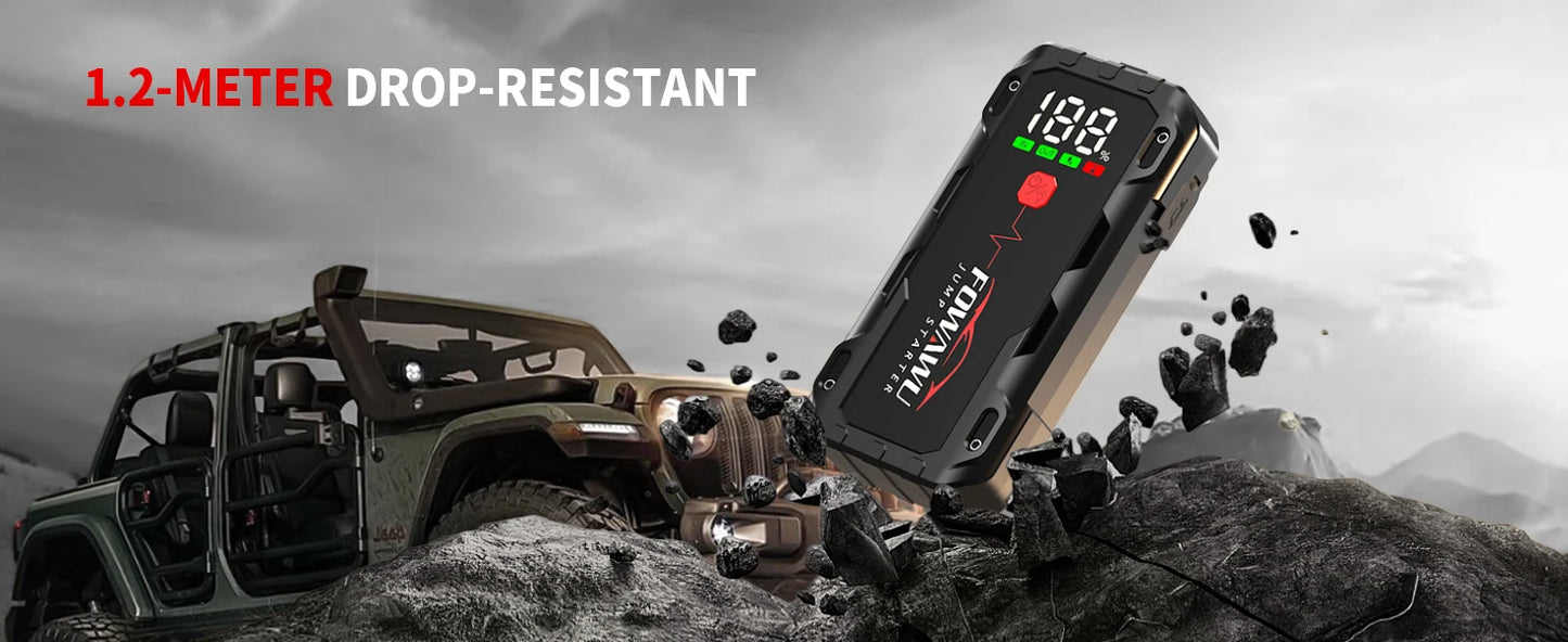 ジャンプスターター 26800mAh・7000Aピーク電流・UL認証・12V車両対応・バイクやSUVのエンジン始動用 追加イメージ12