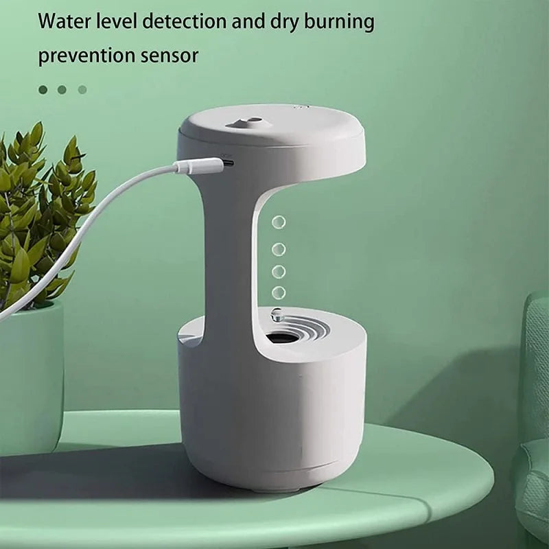 アンチグラビティ加湿器 超音波式・0.5・1L水タンク・USB電源・水不足時自動電源オフ機能・家庭・オフィス用対応 詳細イメージ