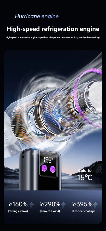 ハンドヘルド冷却ファン USB充電式・50W・リモコン機能・199段階風速調整・デジタルディスプレイ付き 追加イメージ16