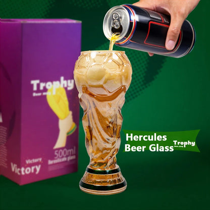 サッカー優勝トロフィー型ビールグラス 20×8cm・高耐熱性・約200g・バー・パブ・パーティー用 追加イメージ21