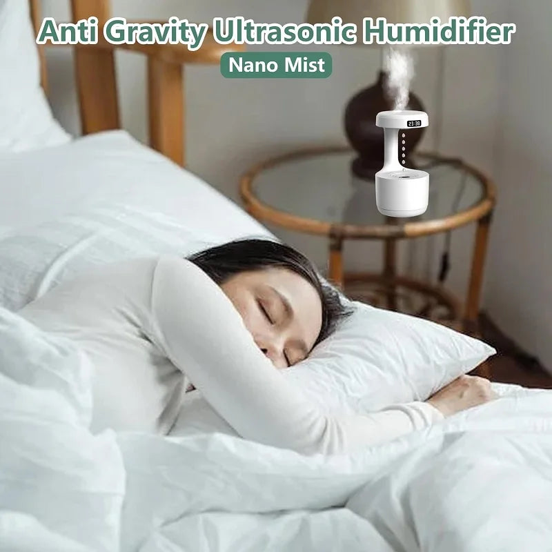 アンチグラビティ加湿器 超音波式・0.5・1L水タンク・USB電源・水不足時自動電源オフ機能・家庭・オフィス用対応 使用シーンイメージ