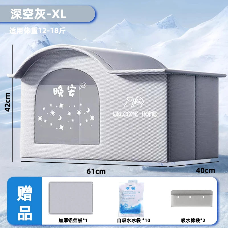猫用クーリングハウス M42X40X31・XL72X40X48・L60X38X42・冷却機能・シングルレイヤー・夏用 追加イメージ9