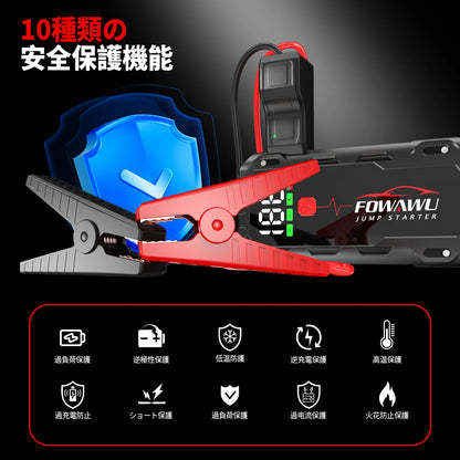 ジャンプスターター 26800mAh・7000Aピーク電流・UL認証・12V車両対応・バイクやSUVのエンジン始動用 追加イメージ6
