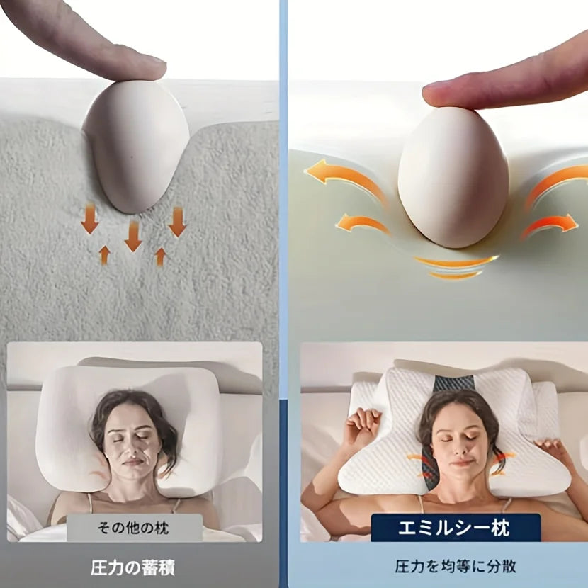 バタフライネックピロー メモリーフォーム・100%ポリエステル・低反発・折りたたみ式・旅行・家庭用対応 追加イメージ9
