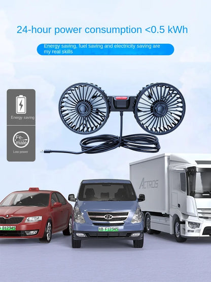 車用冷却ファン USB充電式・3段階風量調整・360度回転・夏の車内用 追加イメージ13