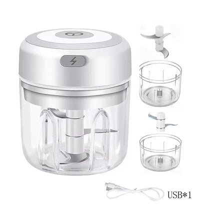 ミニ電動ガーリックチョッパー 250ml・USB充電式・ステンレス刃・プラスチック製・キッチン用 追加イメージ19