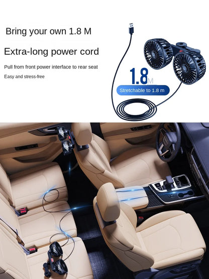 車用冷却ファン USB充電式・3段階風量調整・360度回転・夏の車内用 追加イメージ16