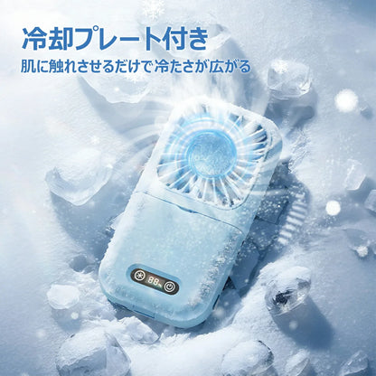 ハンディファン（ミラー付き） 15時間連続使用・LCDディスプレイ・5段階風量調整・6in1機能・折りたたみ式・屋外イベント用 使用シーンイメージ