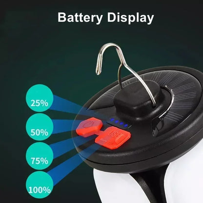 ソーラーキャンプランタン 4500mAh・1000LM・折りたたみ式・6種類のライトモード・USB・ソーラー充電対応 追加イメージ9