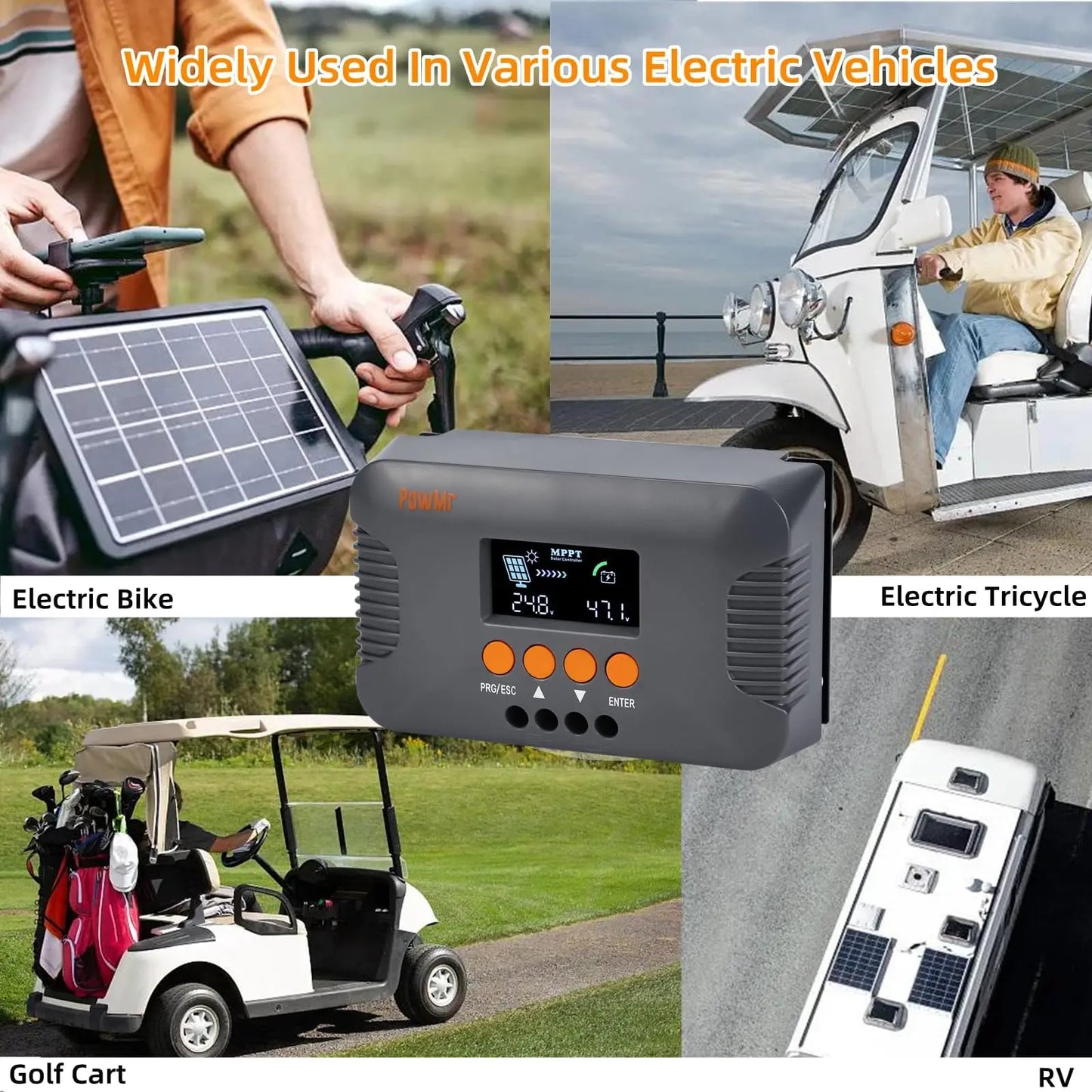 ソーラー充電コントローラー 最大電流10A・MPPT技術対応・24V・36V・48V・60V・72V用・オフグリッドシステム向け 追加イメージ4