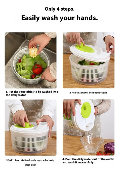 手動野菜脱水器 プラスチック製・手動クランク式・エコフレンドリー・キッチン用 追加イメージ19