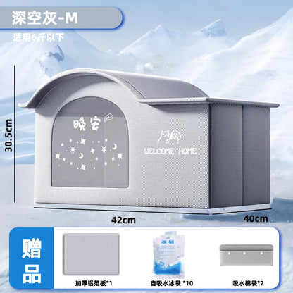 猫用クーリングハウス M42X40X31・XL72X40X48・L60X38X42・冷却機能・シングルレイヤー・夏用 追加イメージ7
