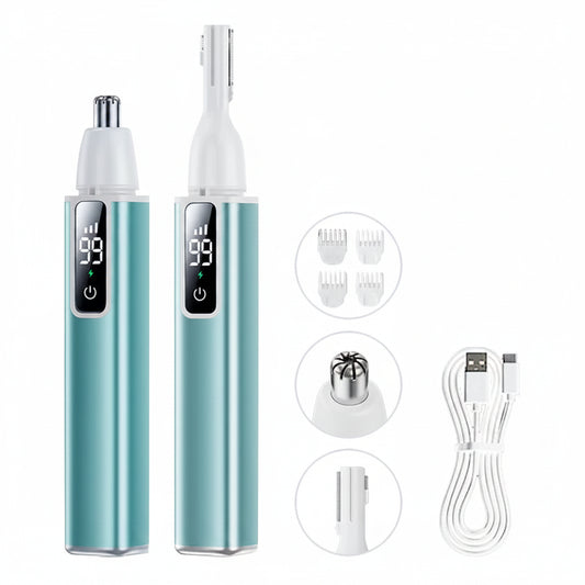 電動耳鼻毛トリマー 充電式・USB・C対応・眉毛トリミングブレード付き・旅行用・132g 正面イメージ