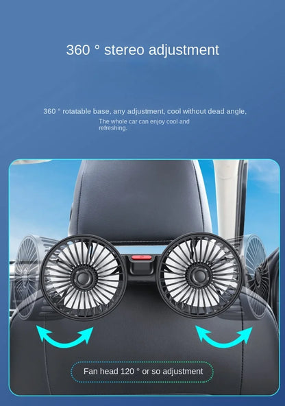 車用冷却ファン USB充電式・3段階風量調整・360度回転・夏の車内用 追加イメージ7