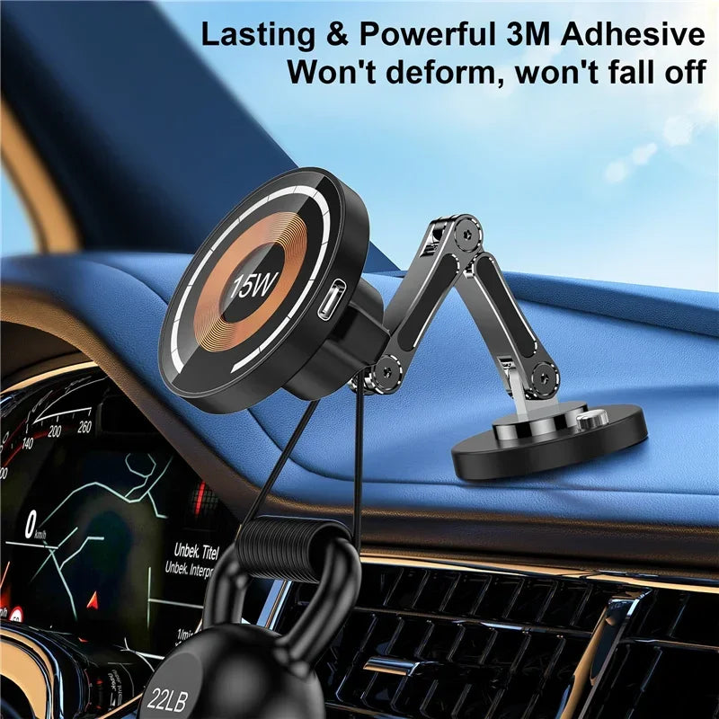 マグネット式車載ワイヤレス充電スタンド 15W・USB・C対応・強力マグネット・車のダッシュボード用 追加イメージ10