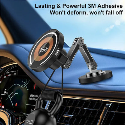 マグネット式車載ワイヤレス充電スタンド 15W・USB・C対応・強力マグネット・車のダッシュボード用 追加イメージ10