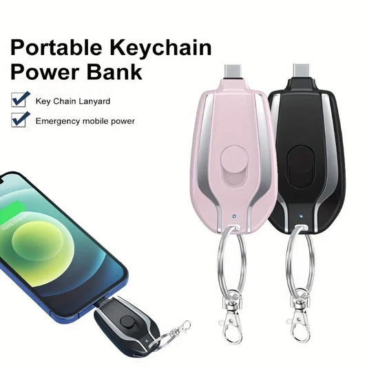 ミニモバイルバッテリー 1500mAh・USB・Type・C対応・Li・Polymer・コンパクト設計・旅行用 正面イメージ