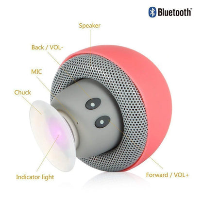 ミニマッシュルームBluetoothスピーカー 吸盤式・バッテリー駆動・2.0チャンネル・ポータブルデザイン・家庭用・アウトドア用対応 追加イメージ7