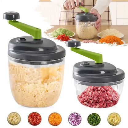 手動フードプロセッサー 520ml・900ml・420ステンレス鋼刃・BPAフリー・キッチン用 正面イメージ