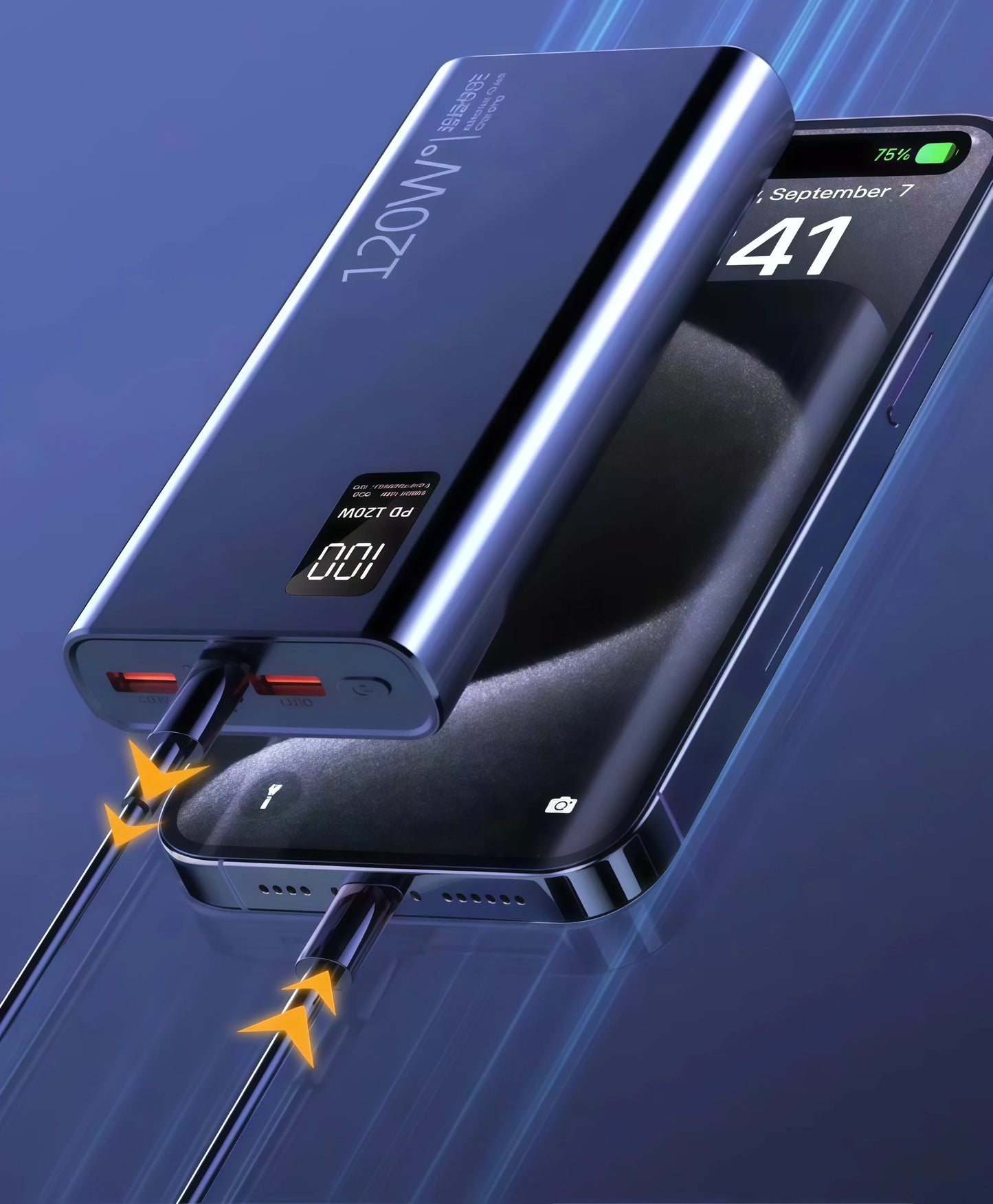 ポータブルバッテリー 57000mAh・USB・A・Type・C対応・120W超高速充電・旅行用 追加イメージ12