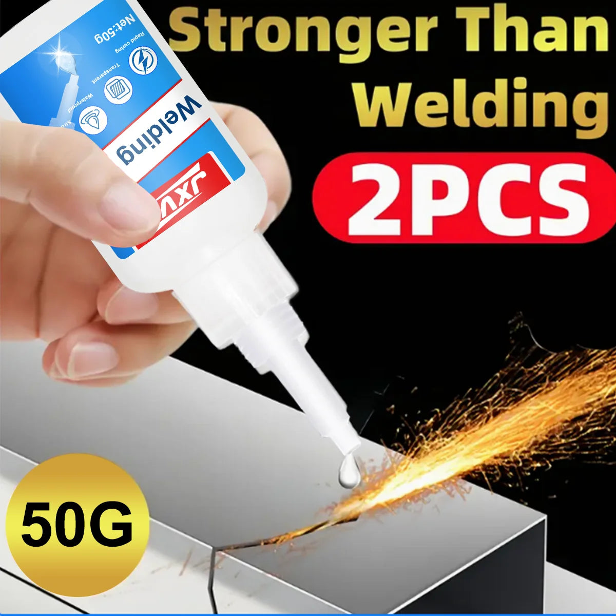 高強度油性接着剤 50g・透明・速乾性10秒・防水・耐衝撃性・家庭用・工芸品制作向け対応 正面イメージ