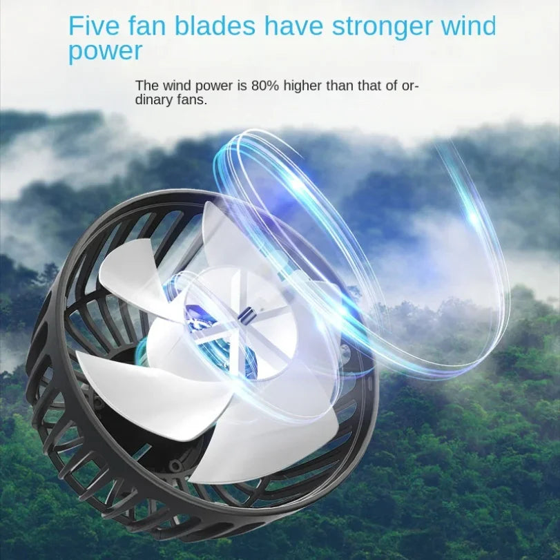 車用冷却ファン USB充電式・3段階風量調整・360度回転・夏の車内用 追加イメージ4