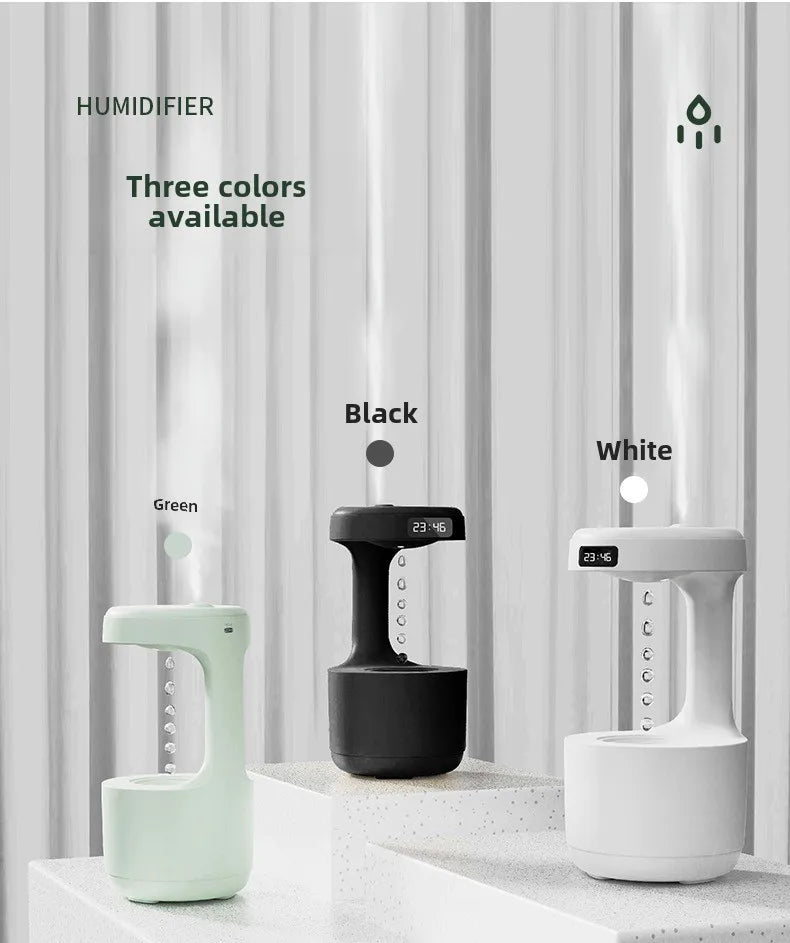 アンチグラビティ加湿器 超音波式・0.5・1L水タンク・USB電源・水不足時自動電源オフ機能・家庭・オフィス用対応 追加イメージ17