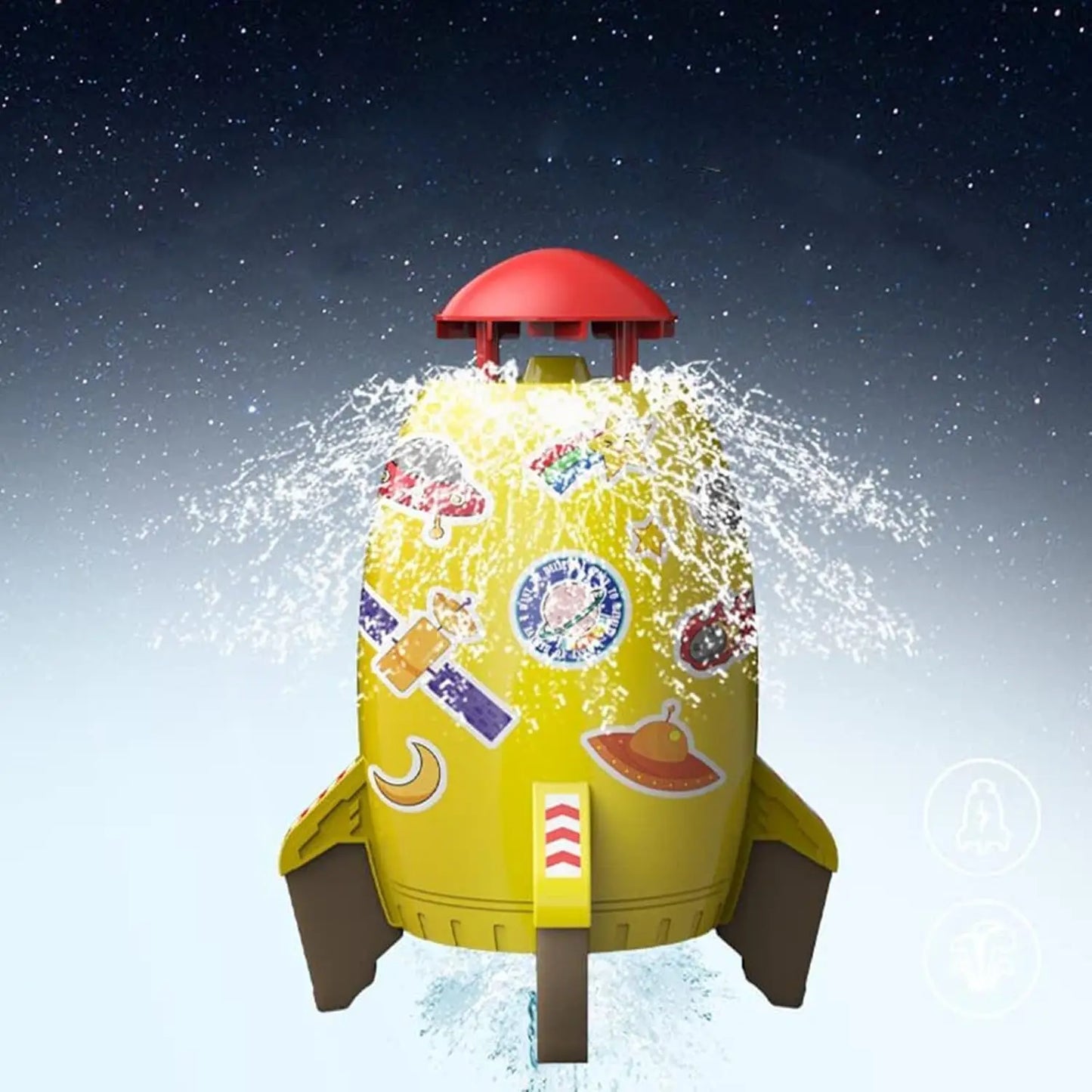 スプリンクラー ロケットおもちゃ・3メートルホース・プラスチック製・水圧で上昇・夏のアウトドア遊び対応 追加イメージ6